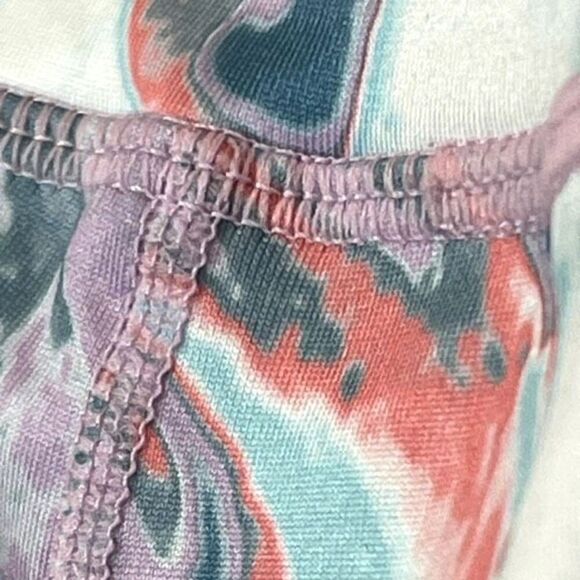 Pro Player Leggings Womens Size 1X Multicolor High-Rise Flat Front Capri Tie-Dye - Picture 4 of 10